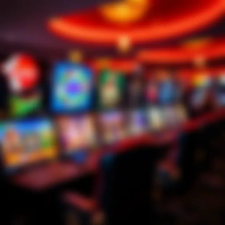 A vibrant display of online gambling interfaces showcasing various games