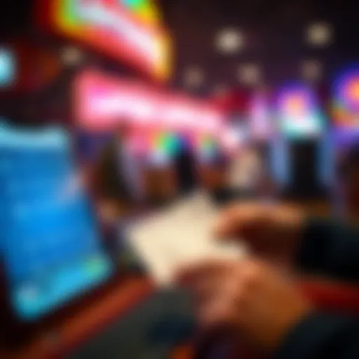 Visual representation of online lottery ticket purchase