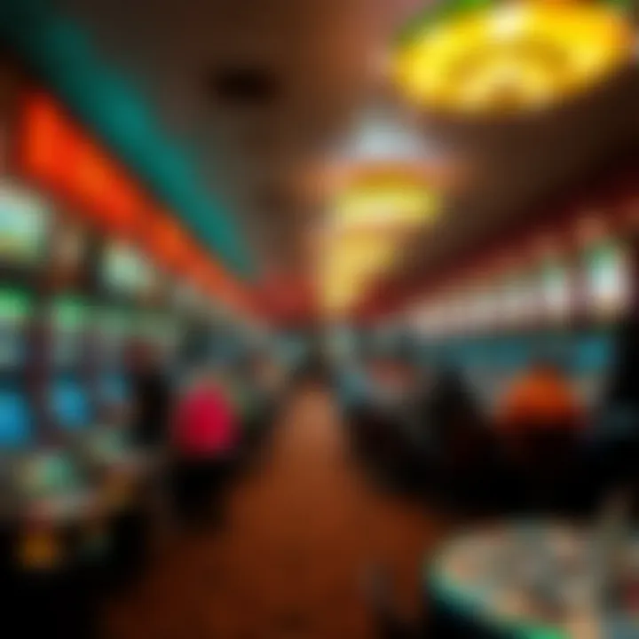 A captivating bingo hall with players engaged in a lively game atmosphere