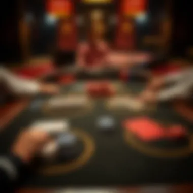 A strategic table layout illustrating various betting strategies employed by players.