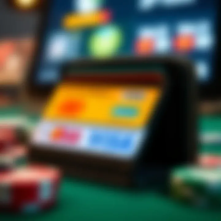 A close-up of a digital wallet highlighting various payment methods.