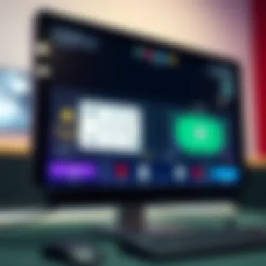 User-Friendly Poker Platform Interface A close-up of a computer screen displaying an online poker platform interface.