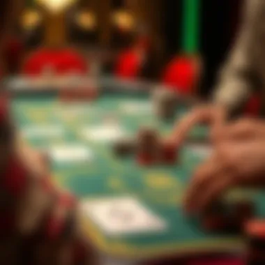 Strategic Gameplay in Pai Gow Close-up of a Pai Gow game setup showing strategic placements