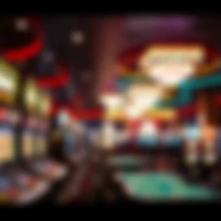 Interior layout showcasing gaming areas