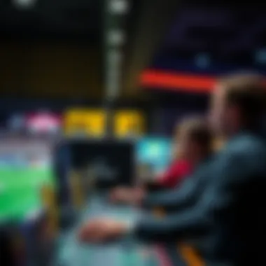 User placing bets on a sports event