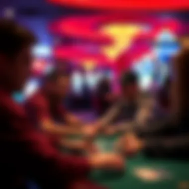 An intimate setting of players engaged in gaming