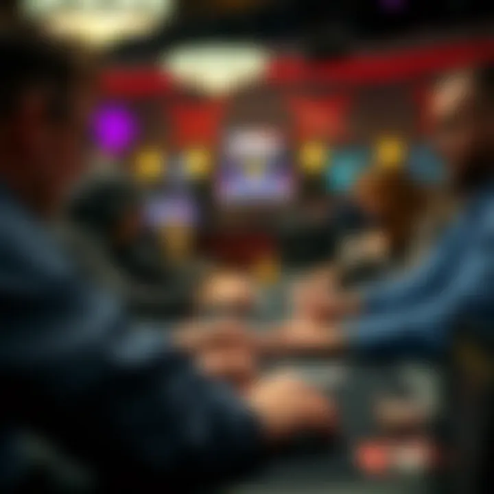 Illustration of poker players engaging in a friendly game