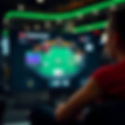 PokerStars Interface in Michigan Overview of PokerStars interface showcasing a game in progress