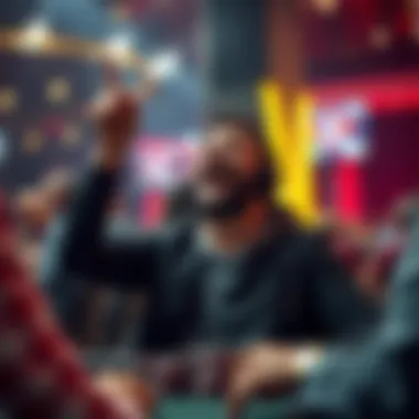 A successful player celebrating a win after coaching