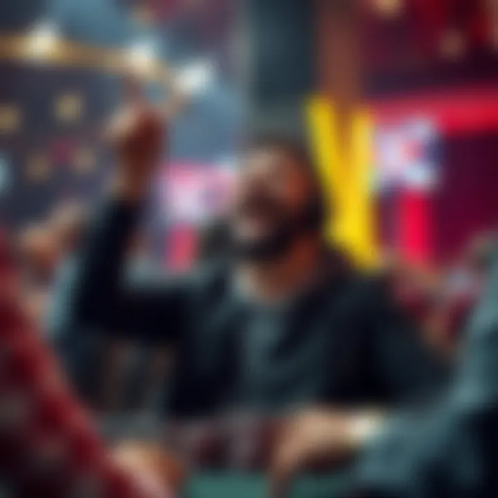 A successful player celebrating a win after coaching