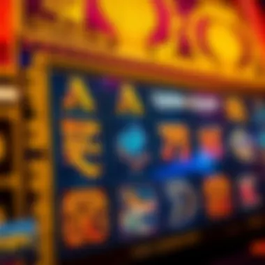 Intricate Symbols on the Slot Interface Close-up of the Queen of Egypt slot machine interface showcasing intricate symbols