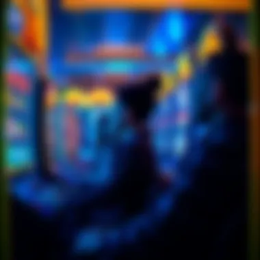 Player Engagement in Slot Gaming Illustration of the excitement and engagement of players at the slot machine