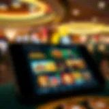 A sleek interface of a resort casino app showcasing various games