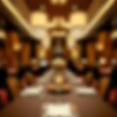 Elegantly designed dining area within the casino