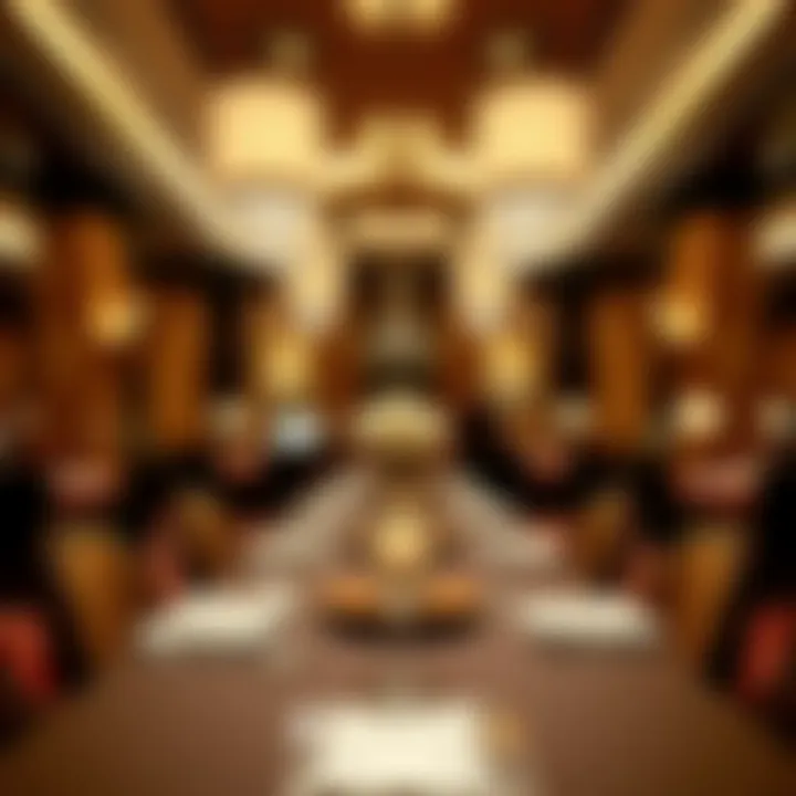 Elegantly designed dining area within the casino