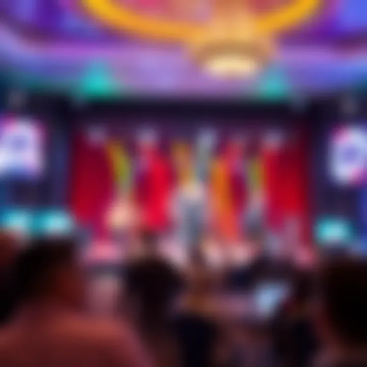 Vibrant entertainment stage featuring a live performance