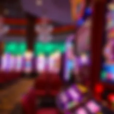 Luxurious Slot Machine Experience Luxurious slot machine at Resorts World with vibrant graphics