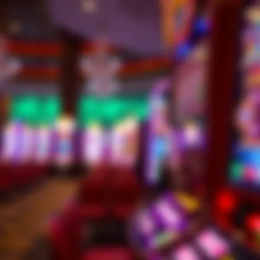 Luxurious Slot Machine Experience Luxurious slot machine at Resorts World with vibrant graphics