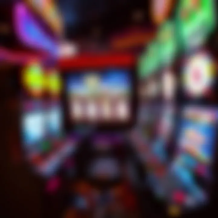 Engaging Slot Machine Environment Engaging surroundings of the slot machine area in Resorts World