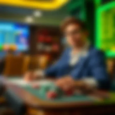 A serene setting emphasizing responsible gambling practices.