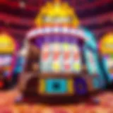 A vibrant rock and roll slot machine with iconic band symbols