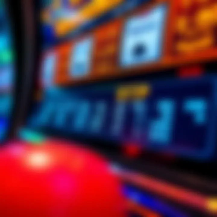 Slot Machine RTP and Payouts A close-up of a slot machine display highlighting RTP percentages and payout details