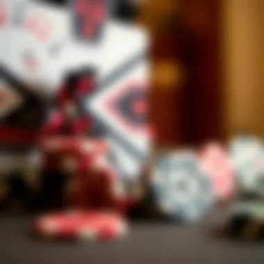 Elegant poker chip set with branding elements