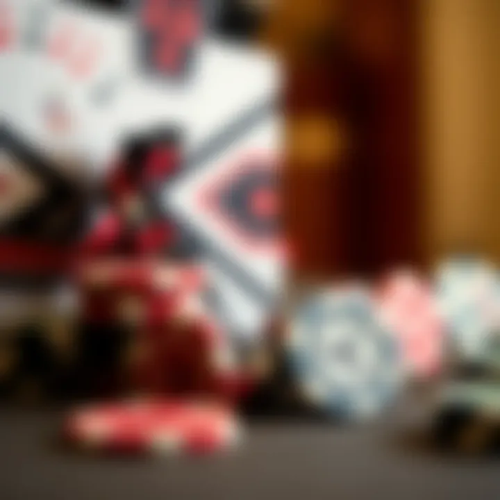 Elegant poker chip set with branding elements