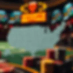 Map showcasing states with legalized sports betting