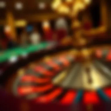 The Thrill of the Roulette Wheel Close-up of a roulette wheel in motion