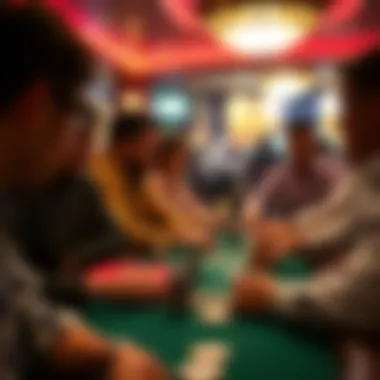 A group of players engaging in a strategic game of poker