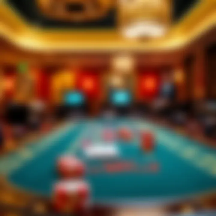 An elegant table game setup highlighting classic casino ambiance