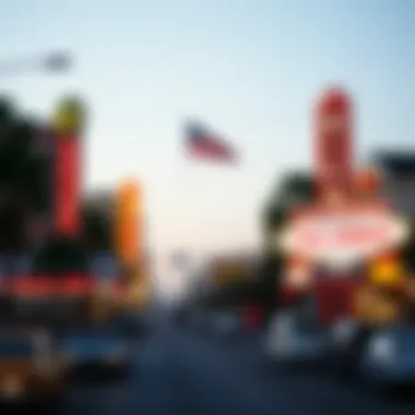 Las Vegas Strip in the 1960s Vintage photograph of Las Vegas Strip in the 1960s