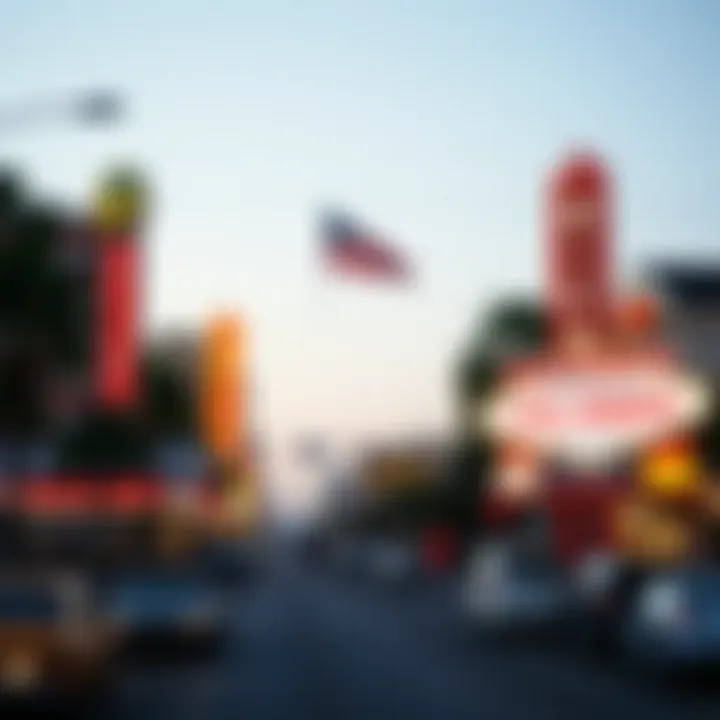 Las Vegas Strip in the 1960s Vintage photograph of Las Vegas Strip in the 1960s