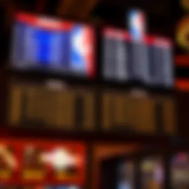 NBA betting odds displayed at a Las Vegas sports book