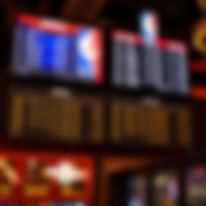 NBA betting odds displayed at a Las Vegas sports book