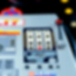 Detailed schematic of a classic coin slot machine showcasing internal mechanics