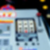 Schematic of a Classic Coin Slot Machine Detailed schematic of a classic coin slot machine showcasing internal mechanics