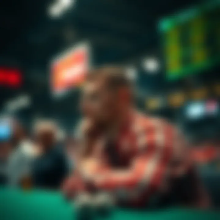 A thoughtful bettor contemplating their next wager