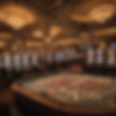 Luxurious gaming floor filled with slot machines and tables