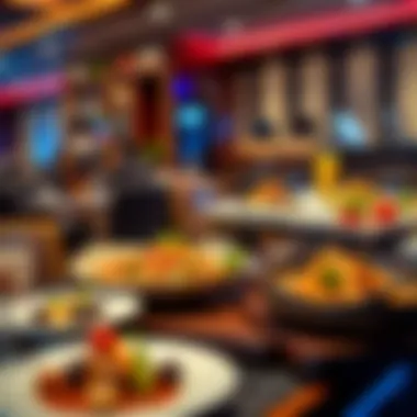 Culinary Delights at The Quad Resort Gourmet dining setting with exquisite dishes on display