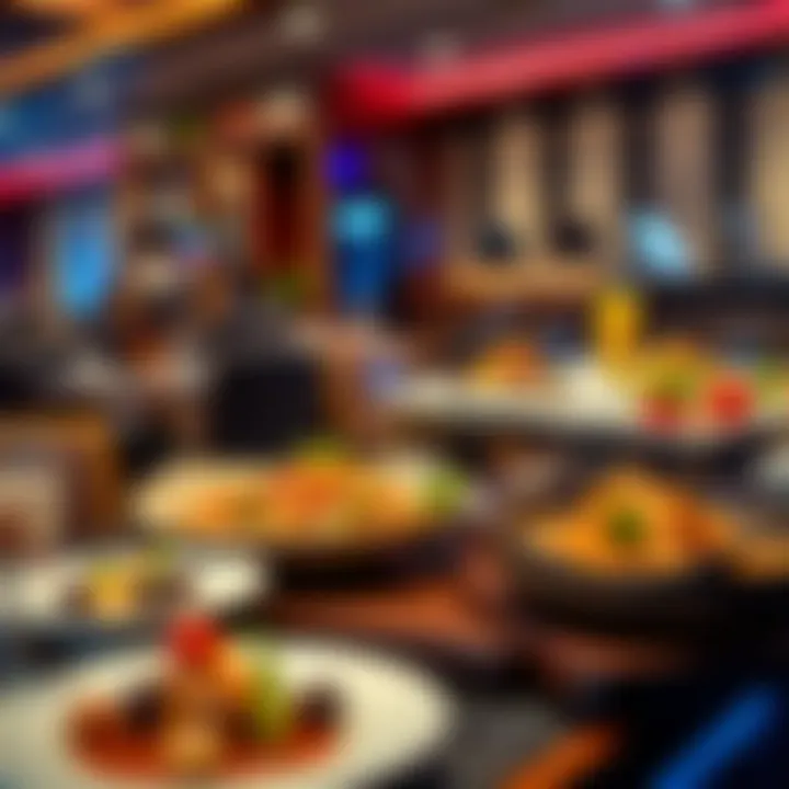 Culinary Delights at The Quad Resort Gourmet dining setting with exquisite dishes on display