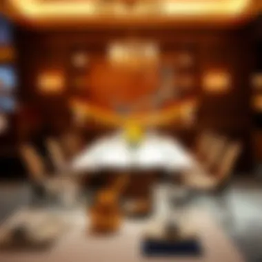 Elegant dining setting within Tropicana Atlantic City