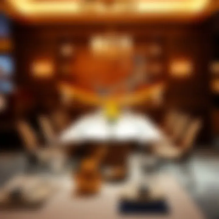 Elegant dining setting within Tropicana Atlantic City