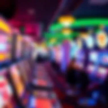 Exciting gaming area filled with various slot machines