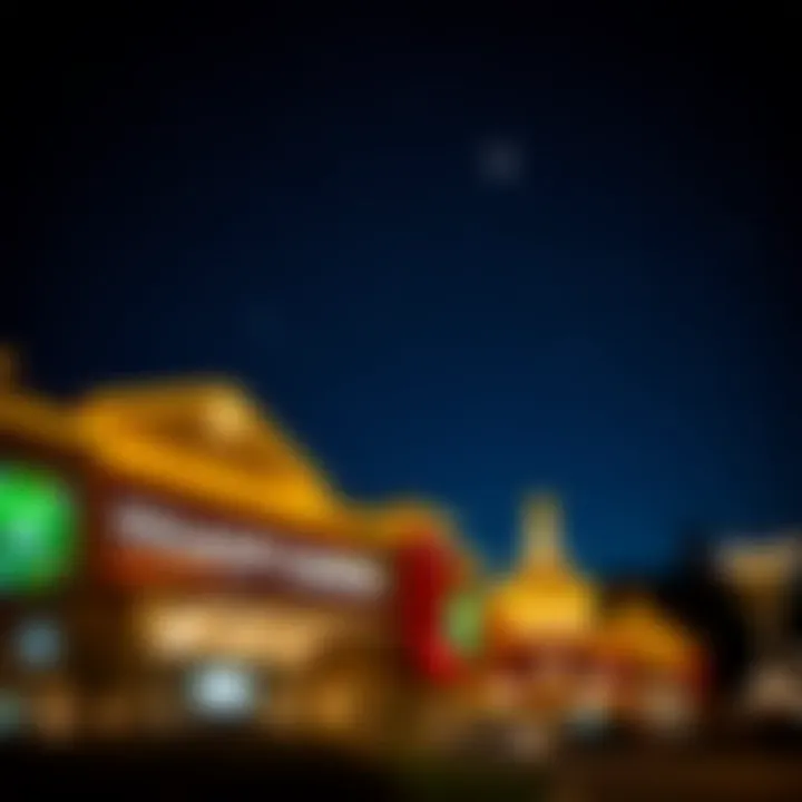 A serene view of Tulalip Casino at night