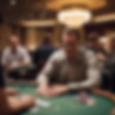 An intense moment during a poker game at the casino