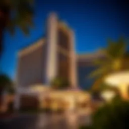 Modern Las Vegas hotel exterior at night