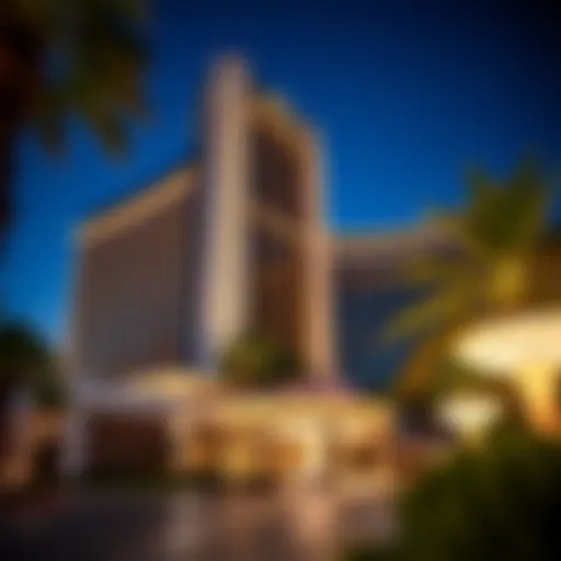 Modern Las Vegas hotel exterior at night