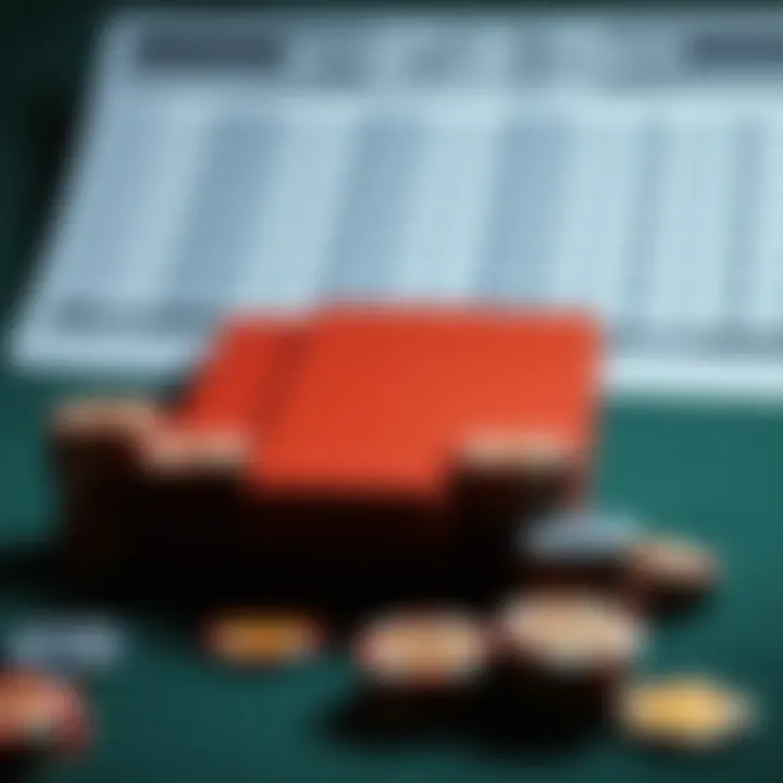 Strategic betting chart for blackjack